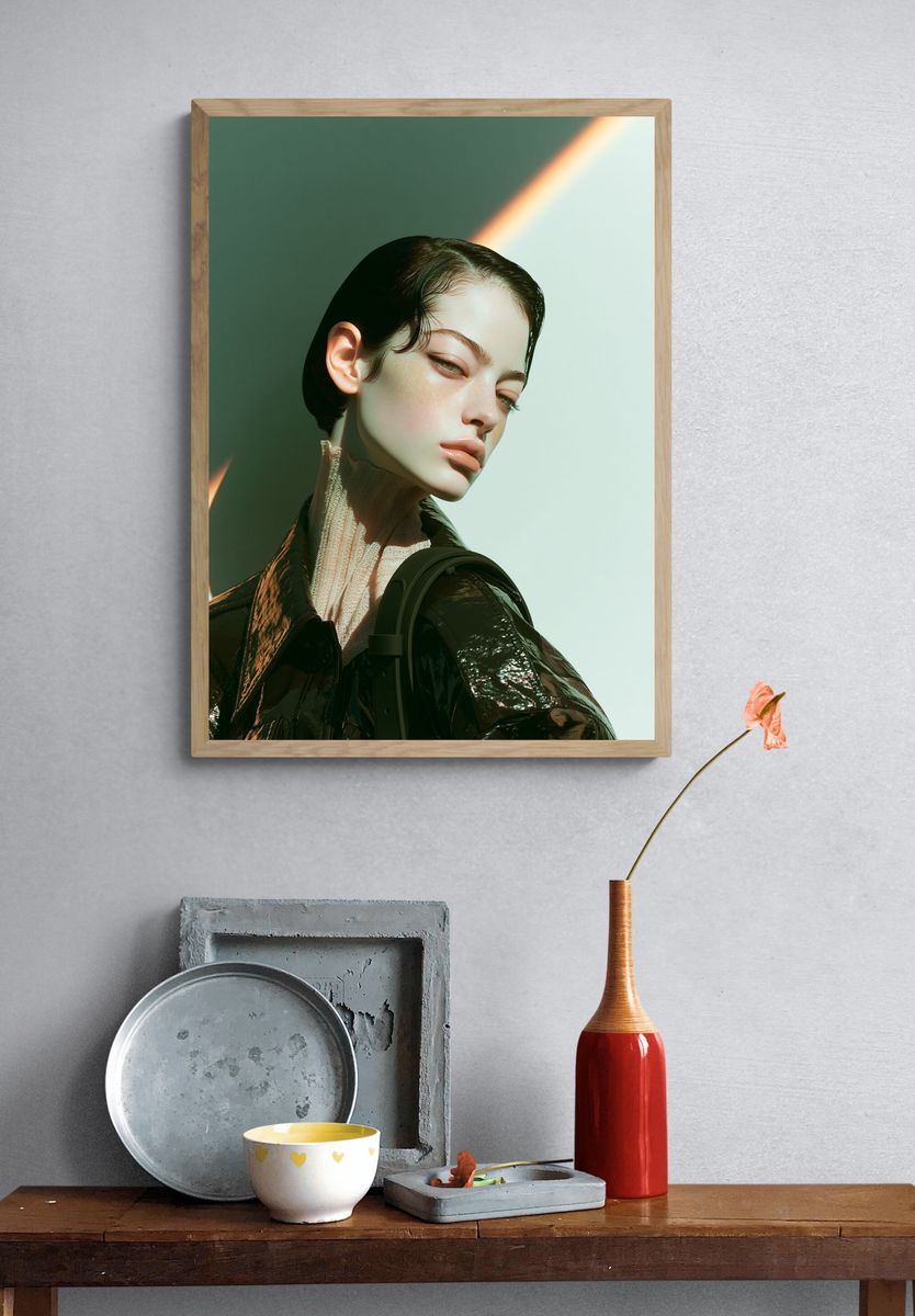 Editorial Portrait Fashion Poster. — room view 3