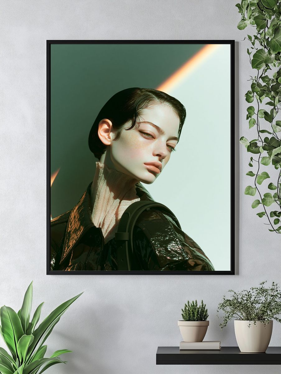Editorial Portrait Fashion Poster. — room view 4