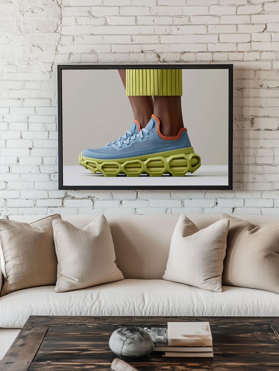Colorblock Sneaker Fashion Poster. room preview