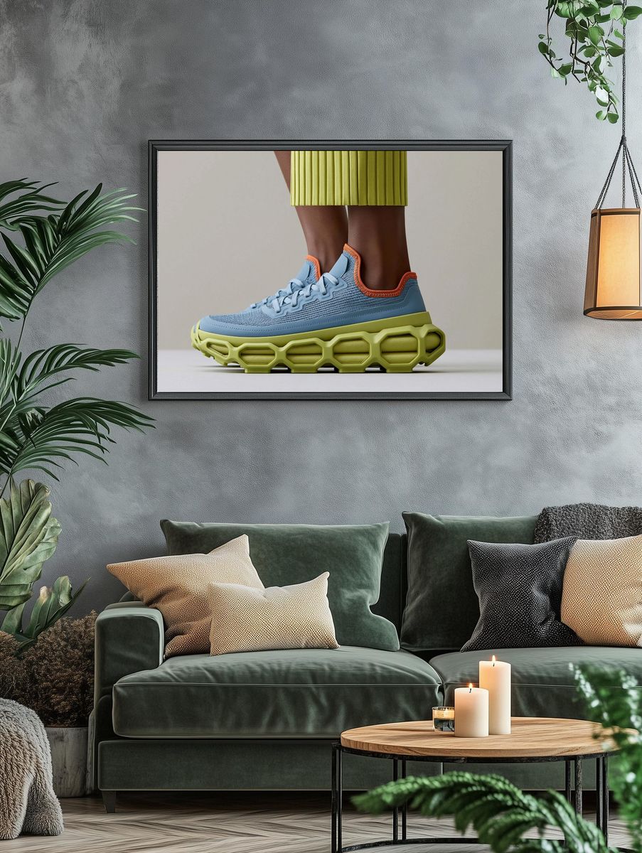 Colorblock Sneaker Fashion Poster. — room view 4