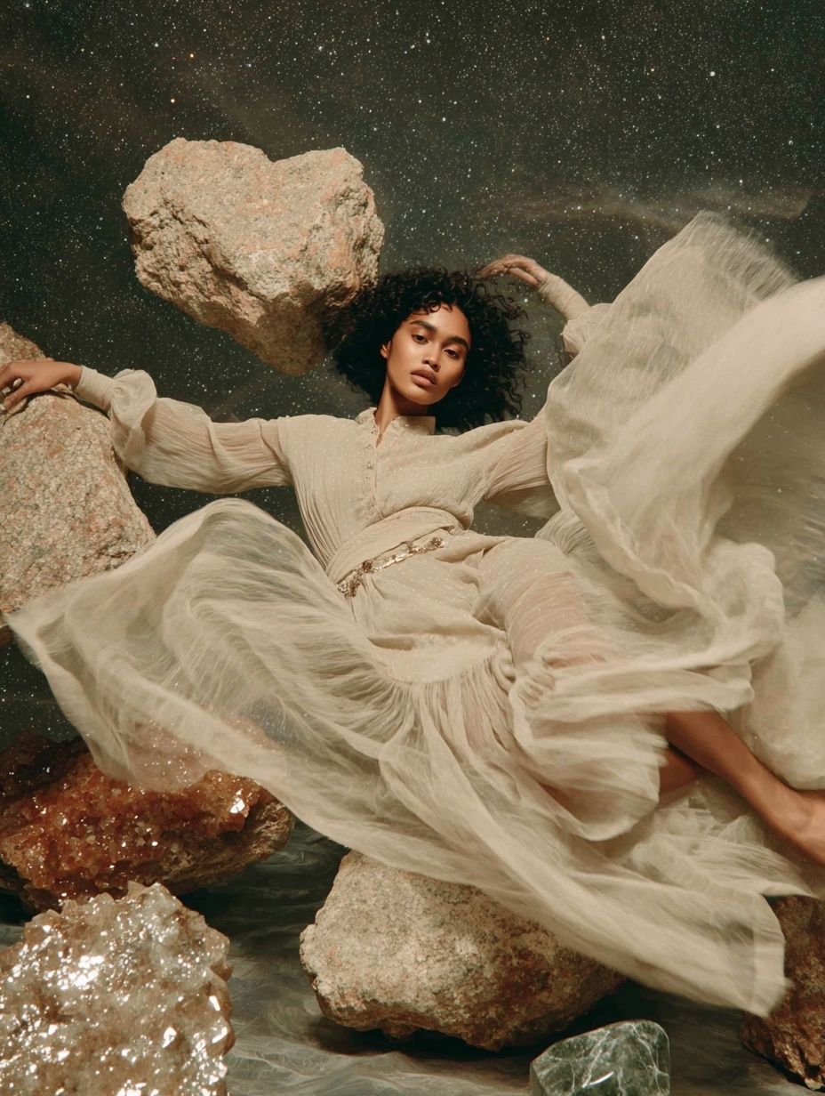 Celestial Fashion Portrait Print. poster — photography art