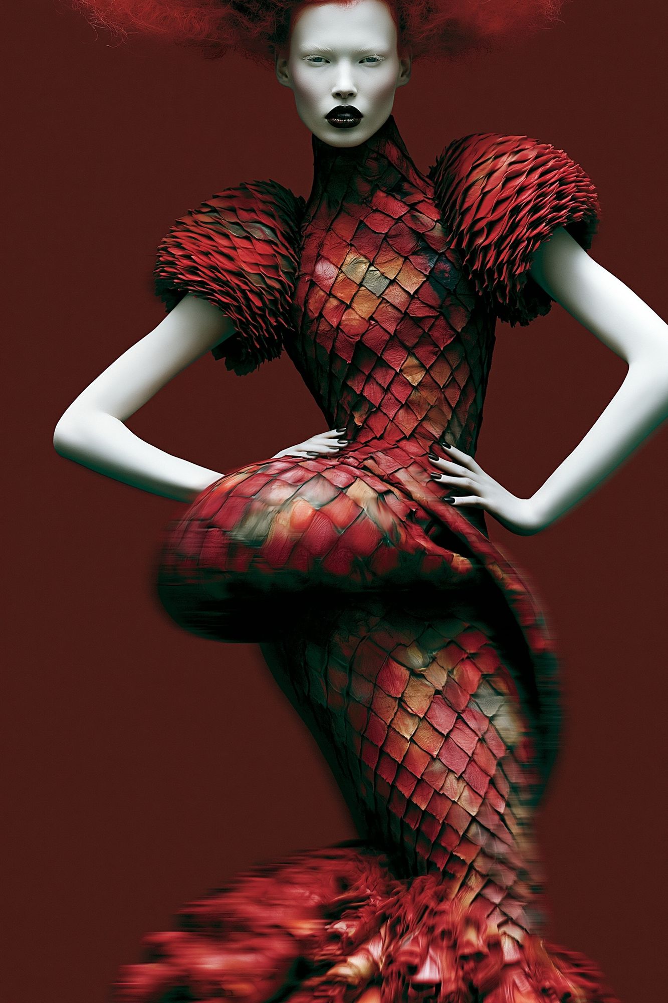 Avant-Garde Fashion Portrait Poster. poster detail