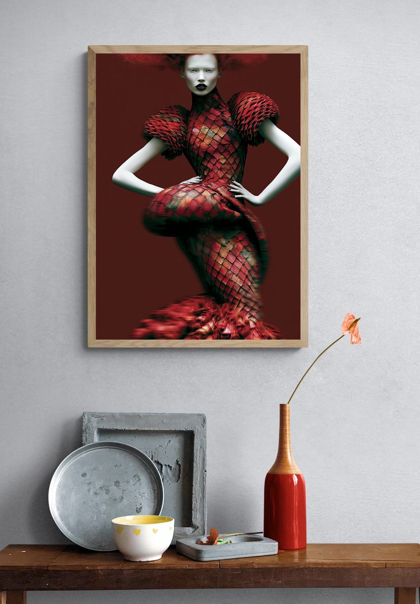 Avant-Garde Fashion Portrait Poster. — room view 3
