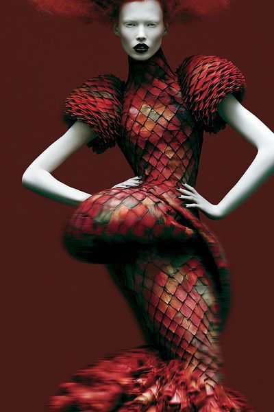 Avant-Garde Fashion Portrait Poster. poster