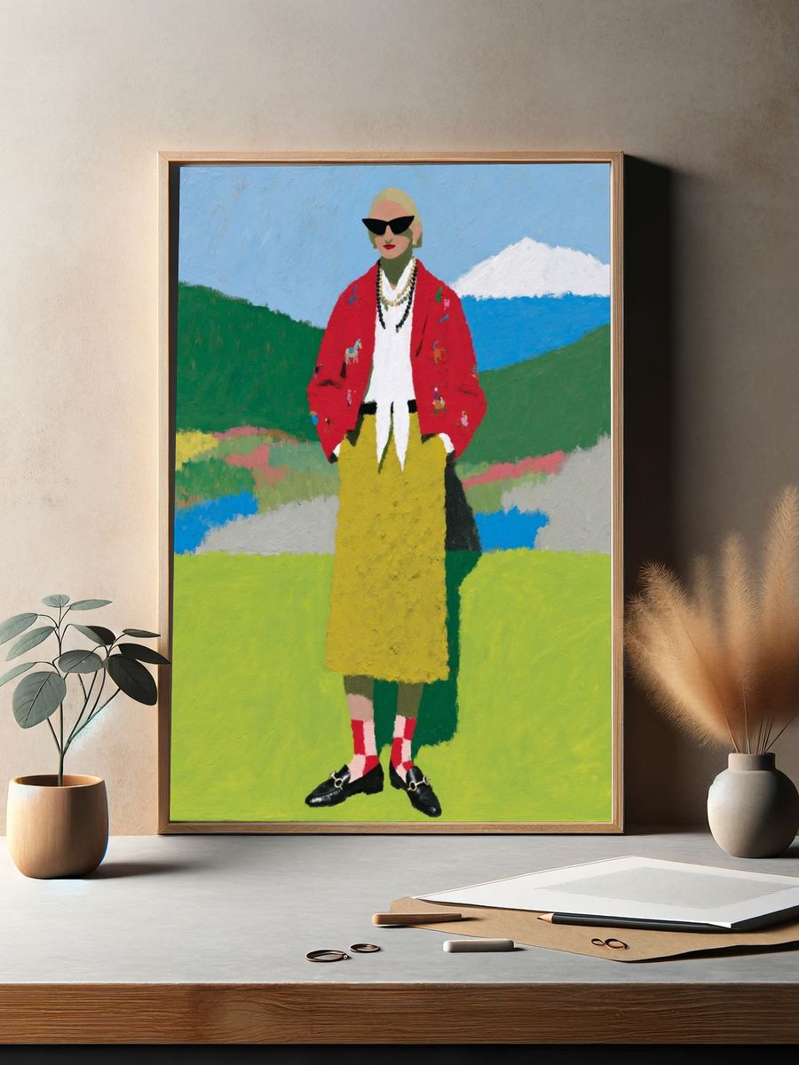 Fashion Figure Landscape Poster. — room view 2