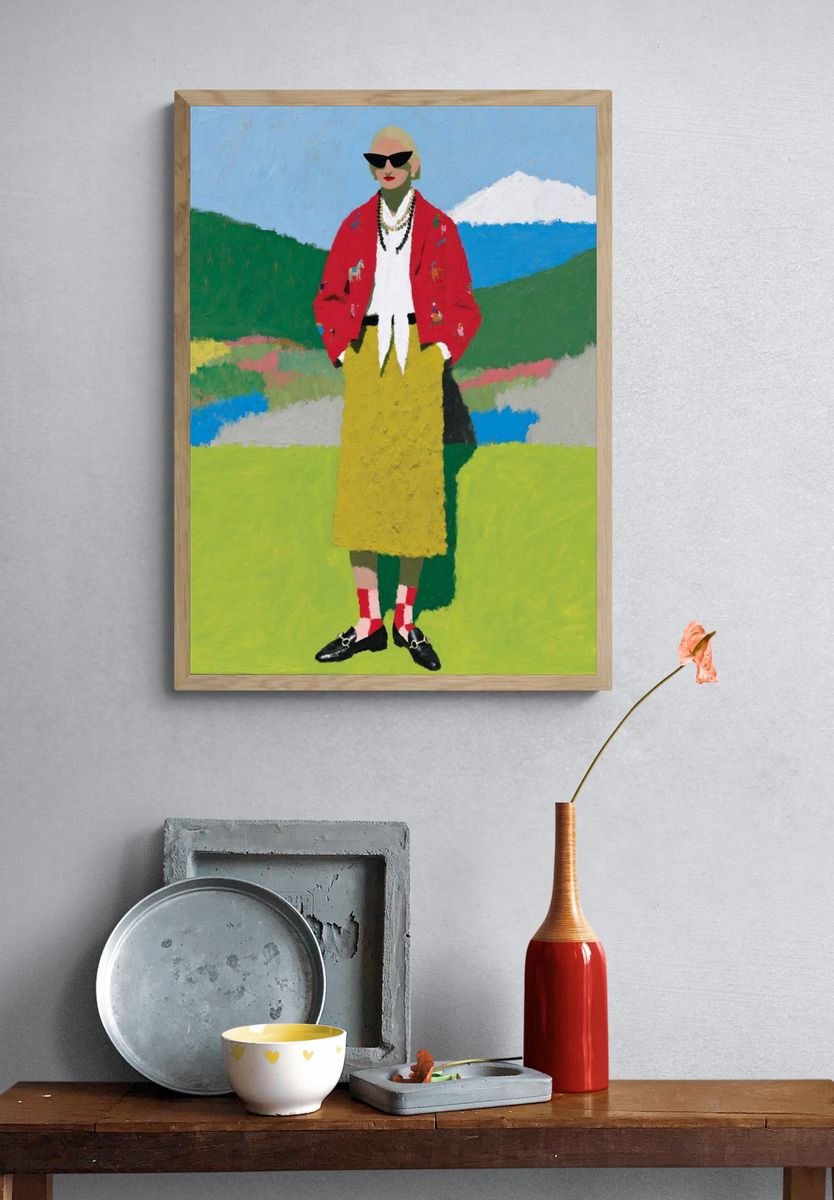 Fashion Figure Landscape Poster. — room view 3