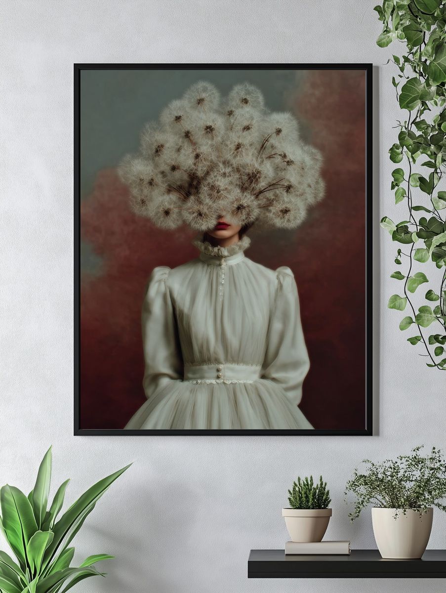 Dandelion Veil Portrait Print. — room view 4