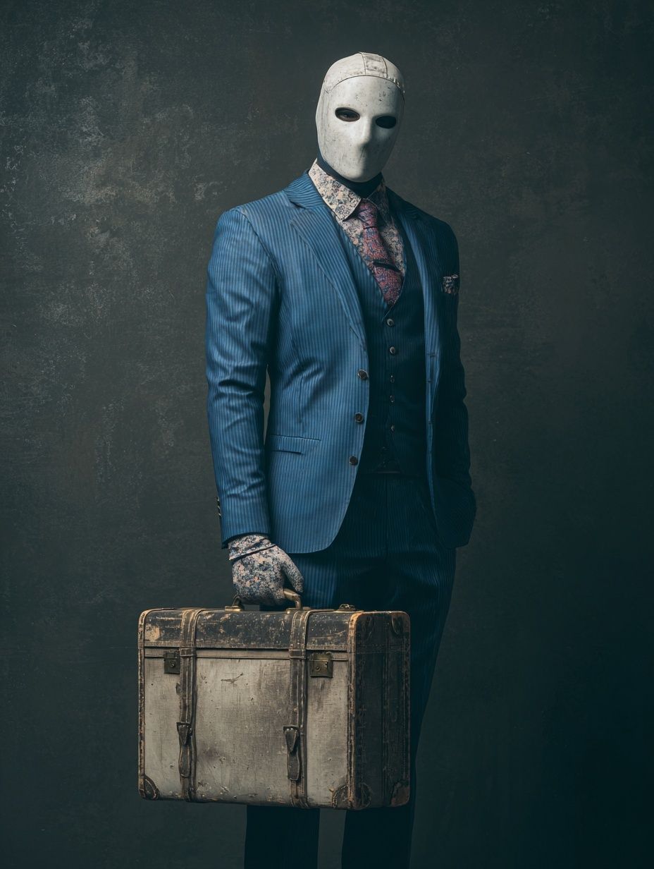 Masked Traveler Vintage Fashion Poster. poster — fashion art