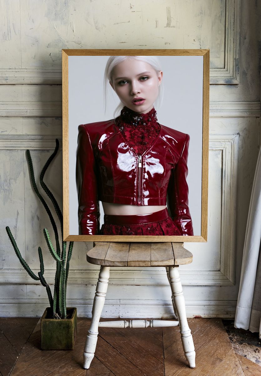 Avant-Garde Fashion Portrait Poster. room preview