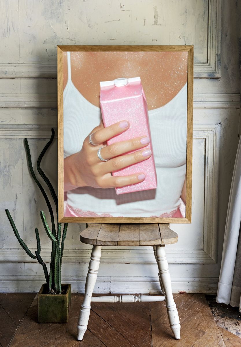 Pink Milk Carton — Fashion Print room preview