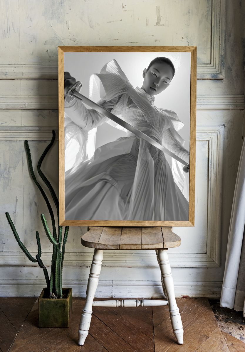 Fashion Sword Portrait Print. — room view 1