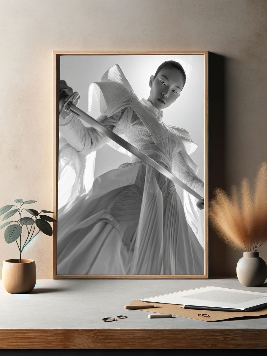 Fashion Sword Portrait Print. — room view 2