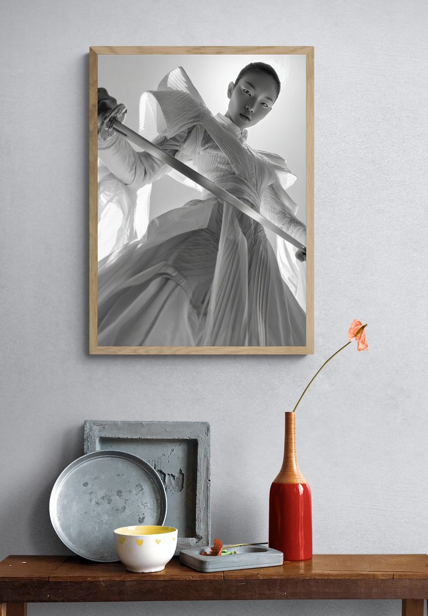 Fashion Sword Portrait Print. — room view 3