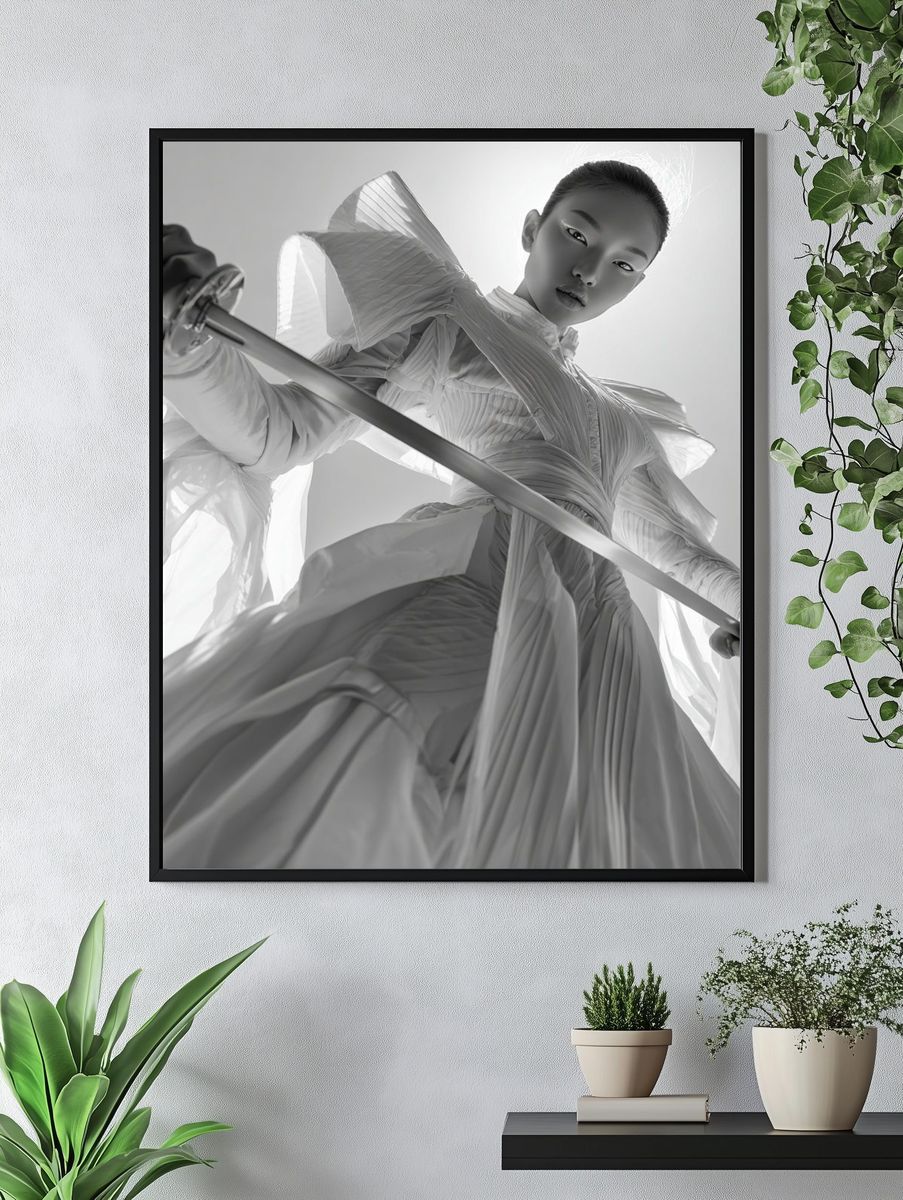Fashion Sword Portrait Print. — room view 4