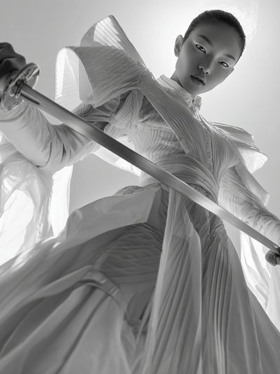 Fashion Sword Portrait Print. poster print