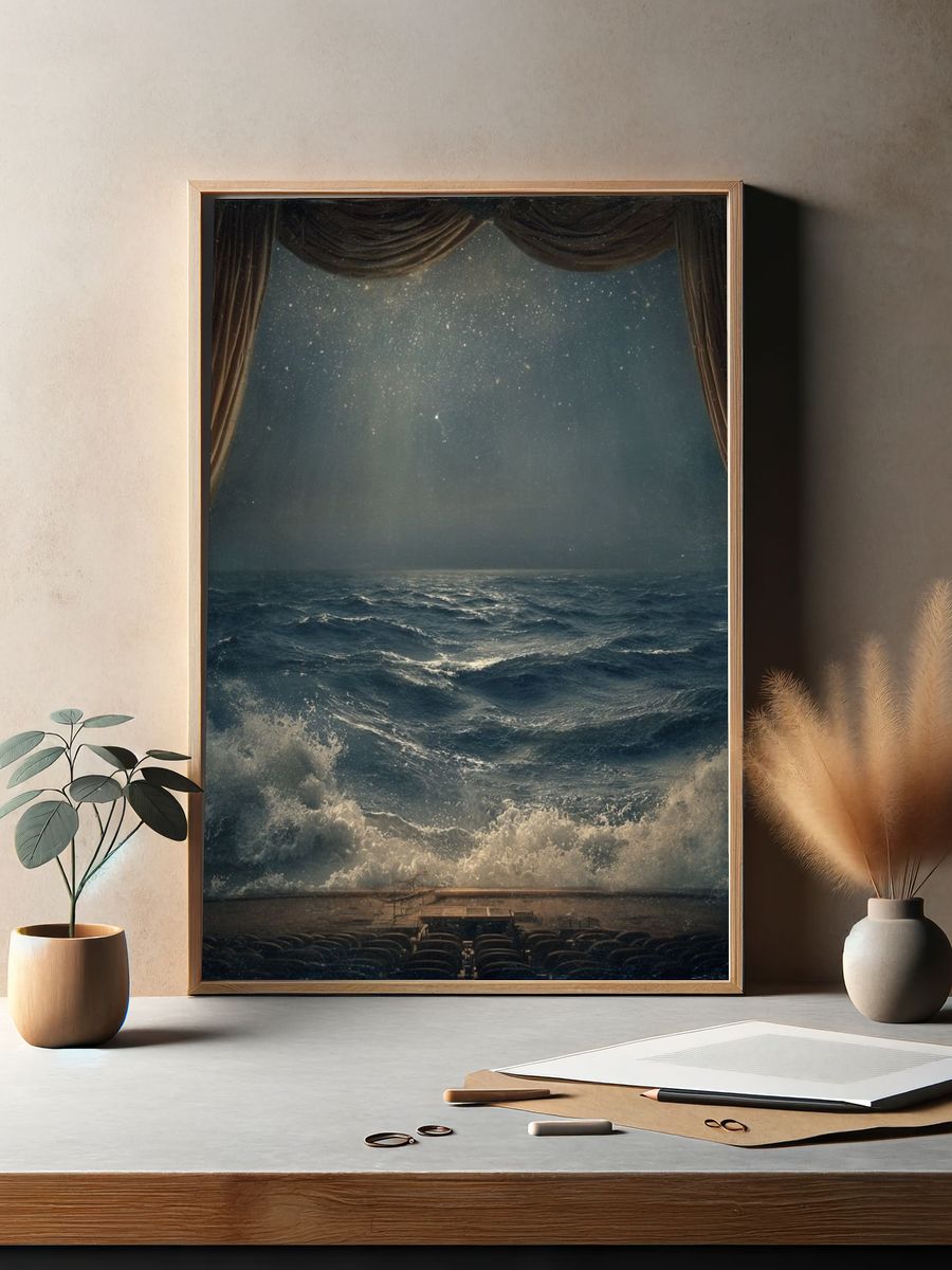 Ocean Stage Surrealism Print. — room view 2