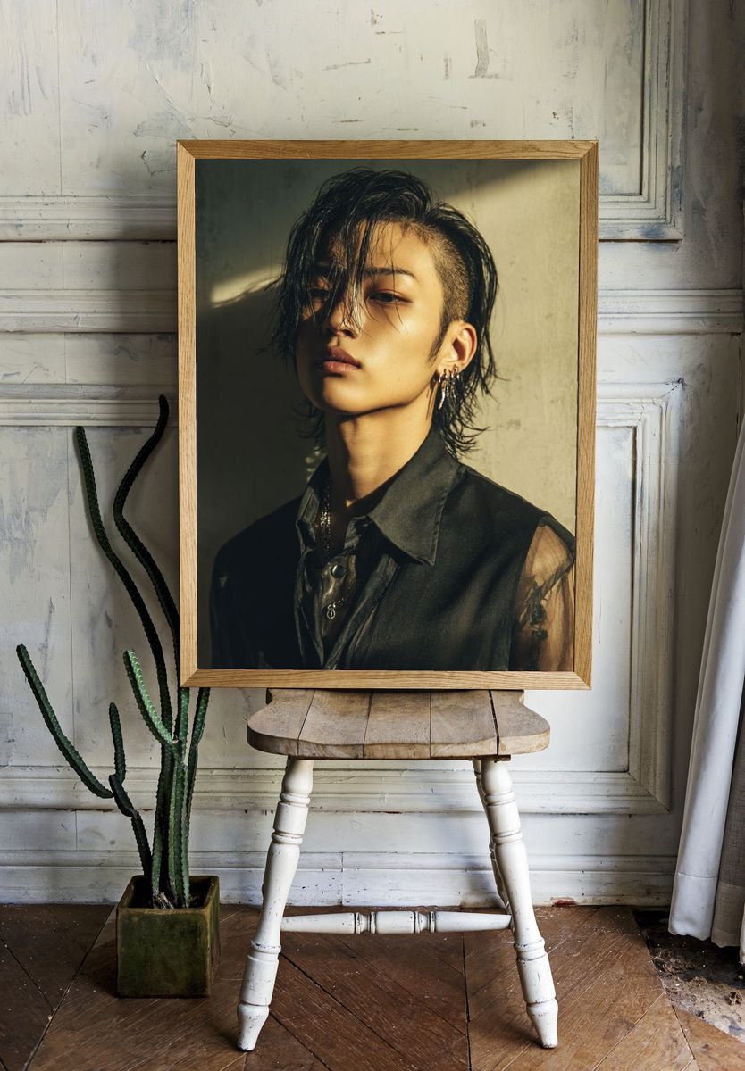 Moody Fashion Portrait Poster. — room view 1