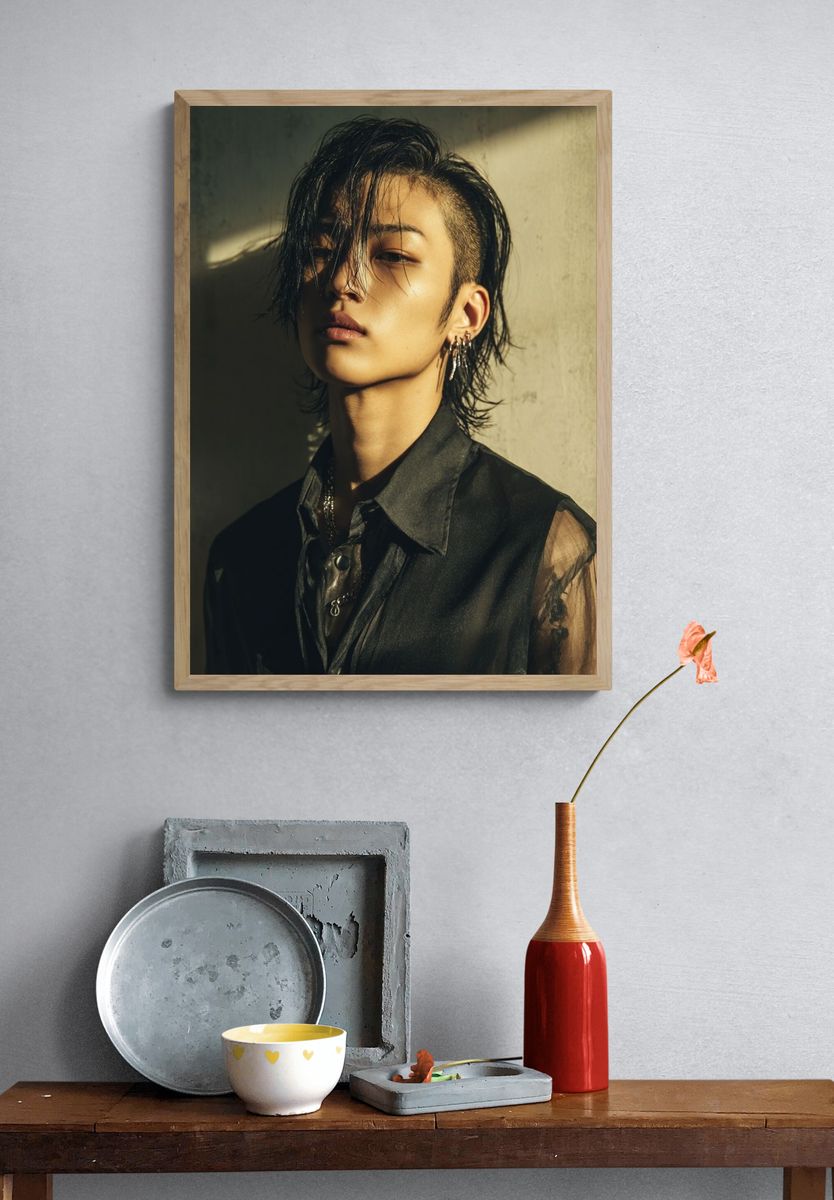 Moody Fashion Portrait Poster. — room view 3
