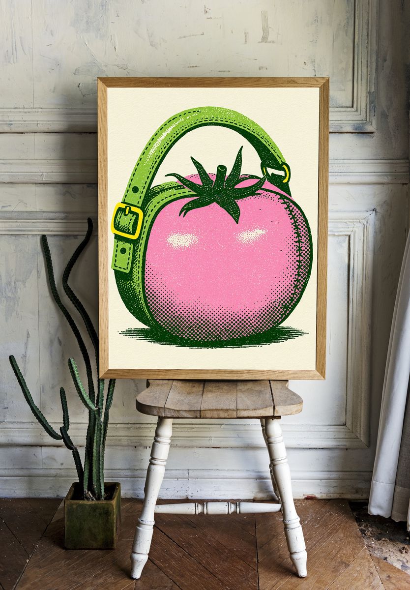 Tomato Handbag Pop Art Poster. room preview