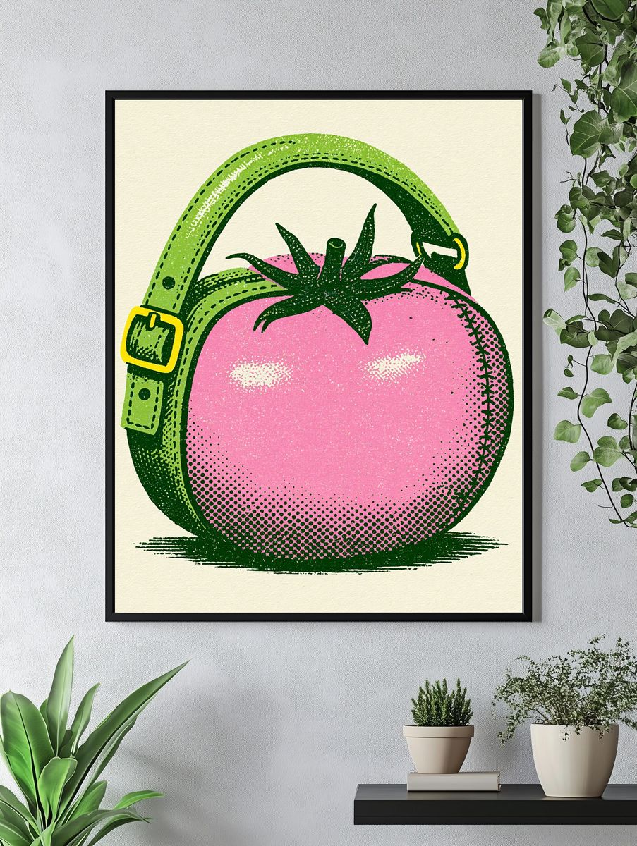 Tomato Handbag Pop Art Poster. — room view 4