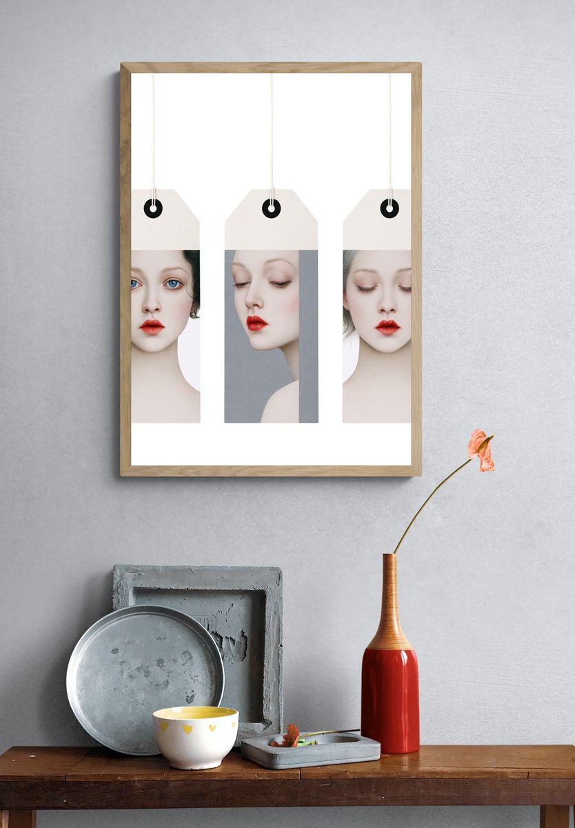 Minimalist Fashion Portrait Tags Poster. — room view 3