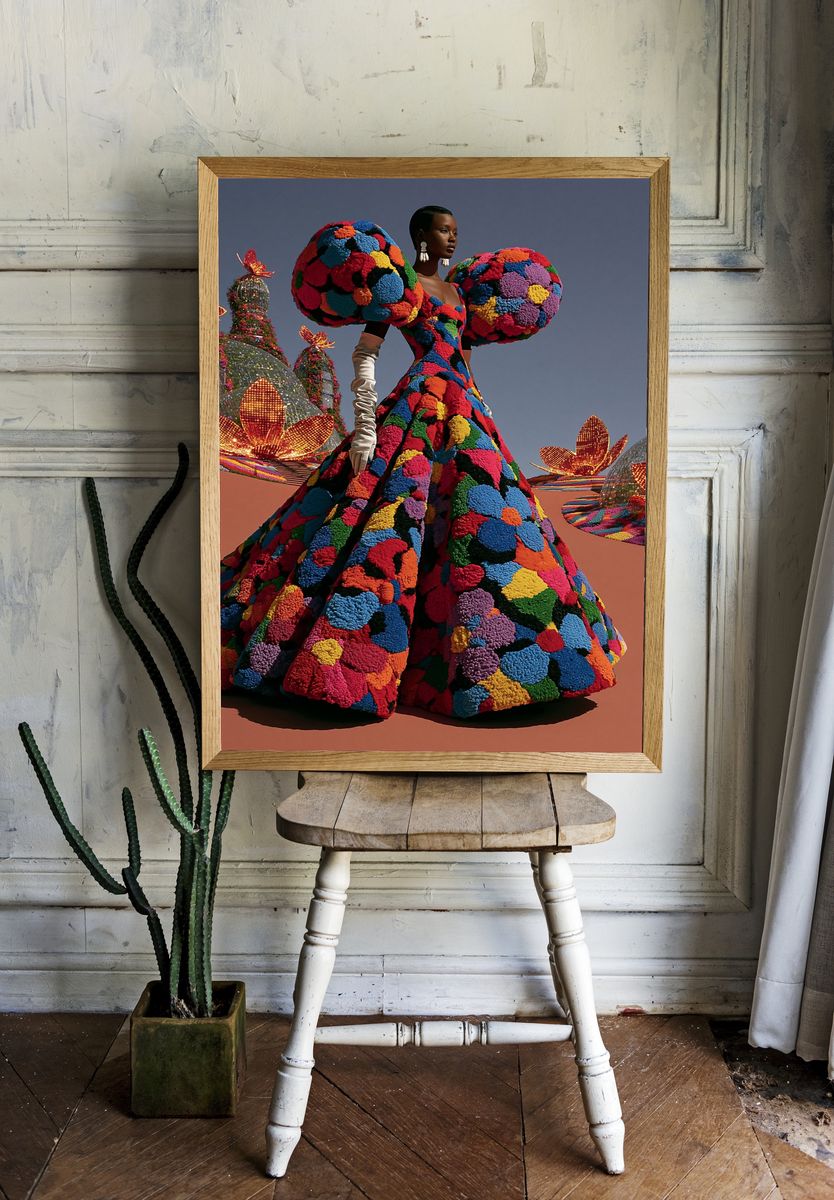 Avant-Garde Fashion Portrait Print. — room view 1