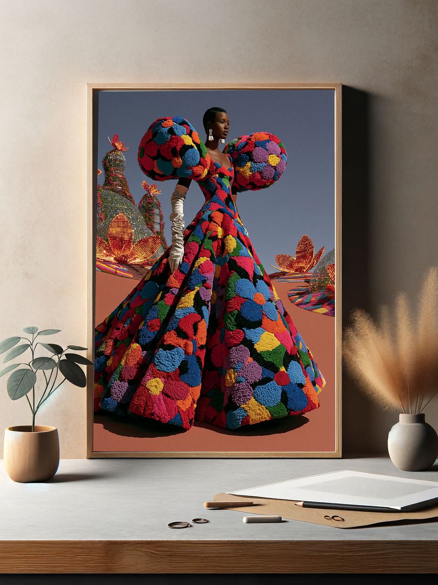 Avant-Garde Fashion Portrait Print. — room view 2