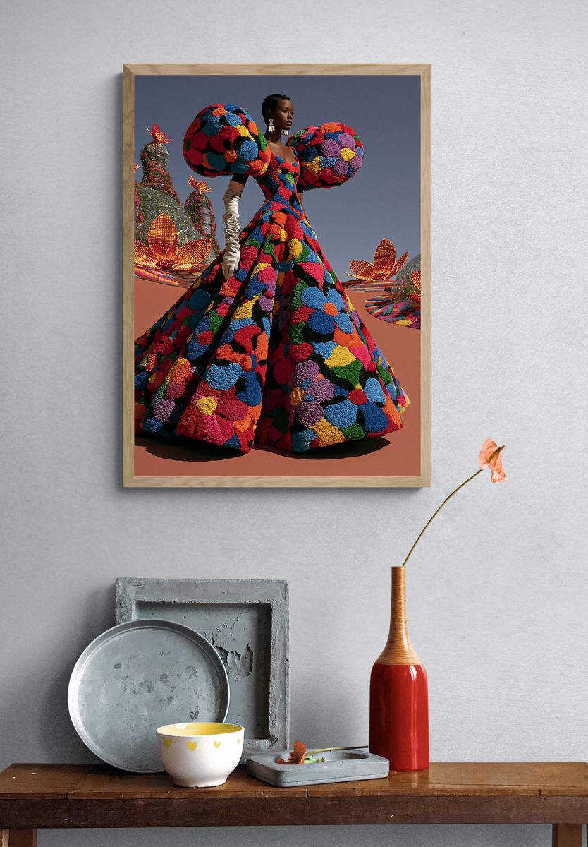 Avant-Garde Fashion Portrait Print. — room view 3