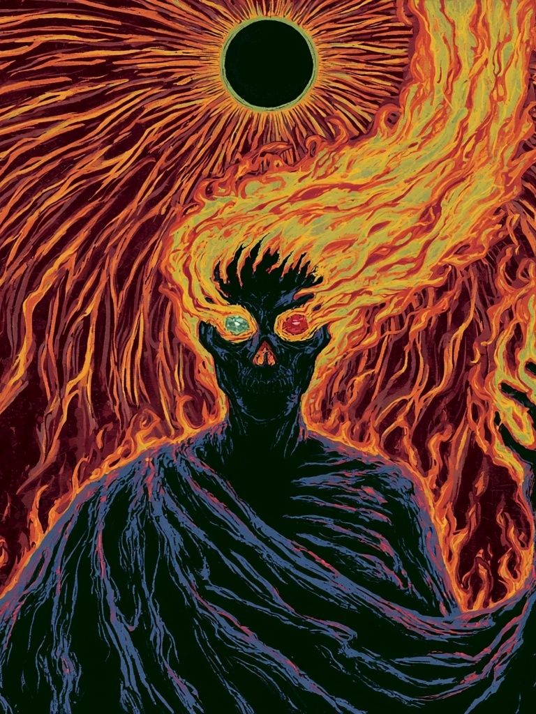 Infernal Eclipse Surrealism Poster. poster — fine-art art