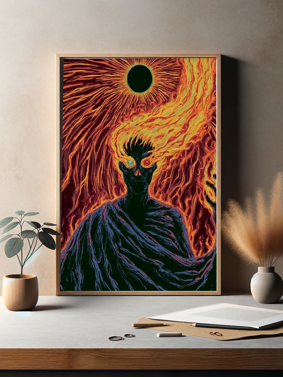 Infernal Eclipse Surrealism Poster. — room view 2