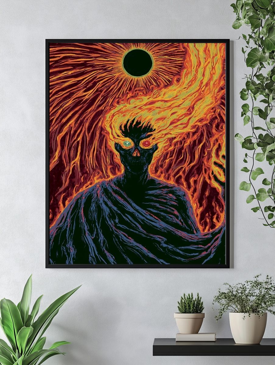 Infernal Eclipse Surrealism Poster. — room view 4