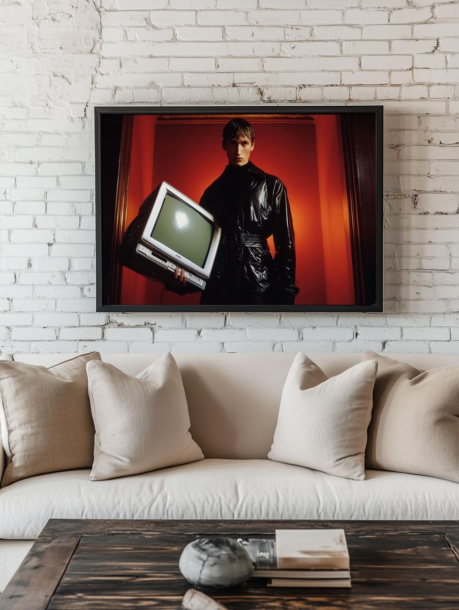 Red Fashion Portrait Poster. — room view 1