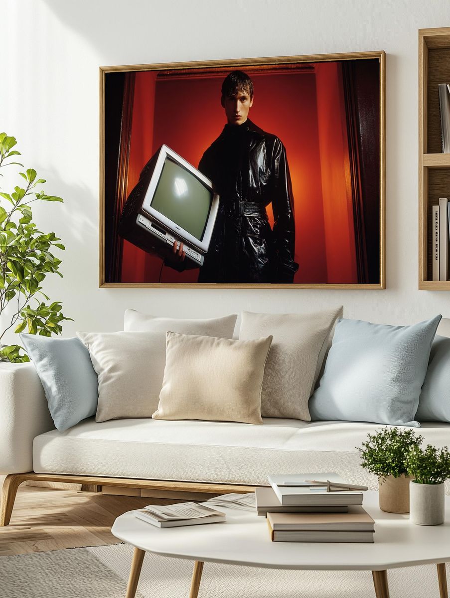 Red Fashion Portrait Poster. — room view 2