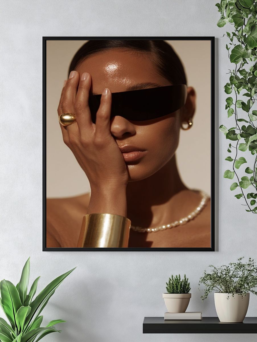 Editorial Fashion Portrait Poster. — room view 4