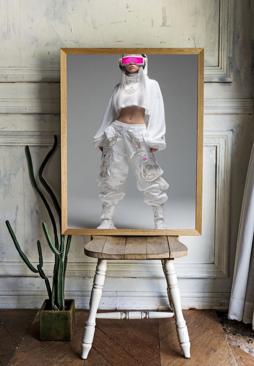 Cyberpunk Fashion Portrait Poster. — room view 1