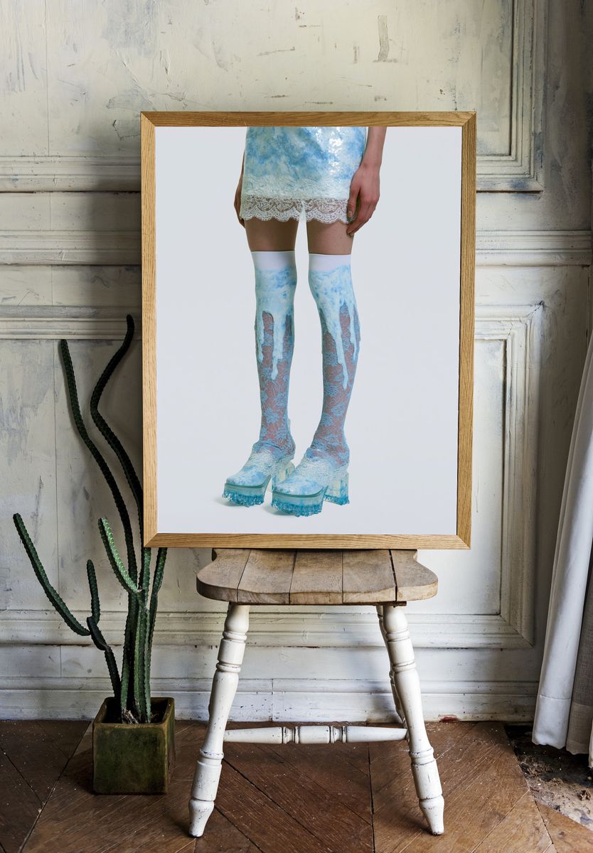 Avant-Garde Fashion Legs Poster. room preview