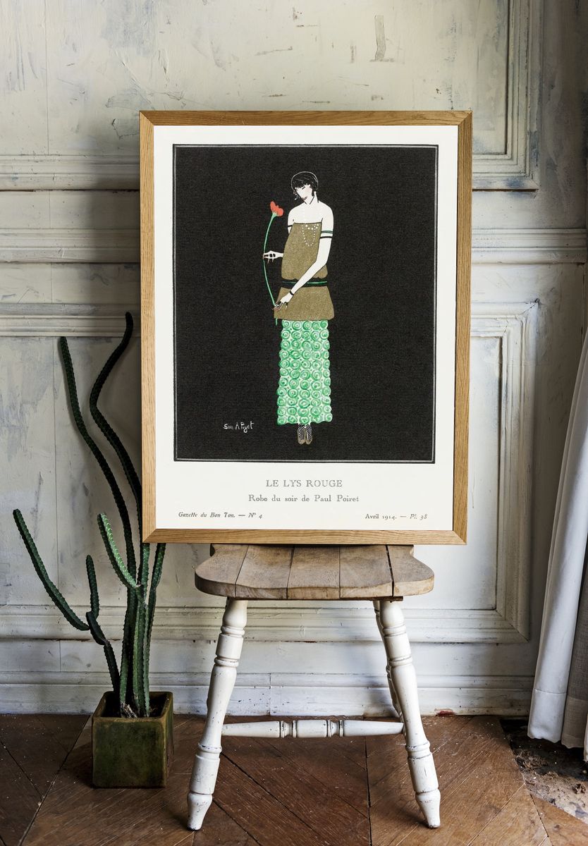 Le Lys Rouge Fashion Poster. room preview