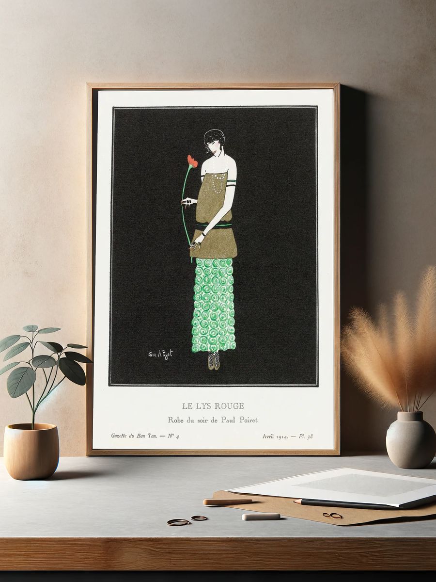 Le Lys Rouge Fashion Poster. — room view 2