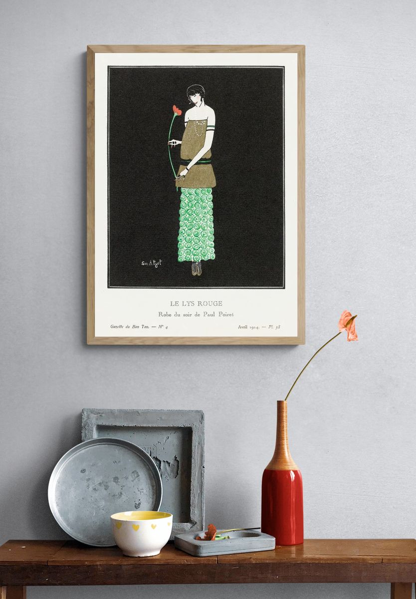 Le Lys Rouge Fashion Poster. — room view 3