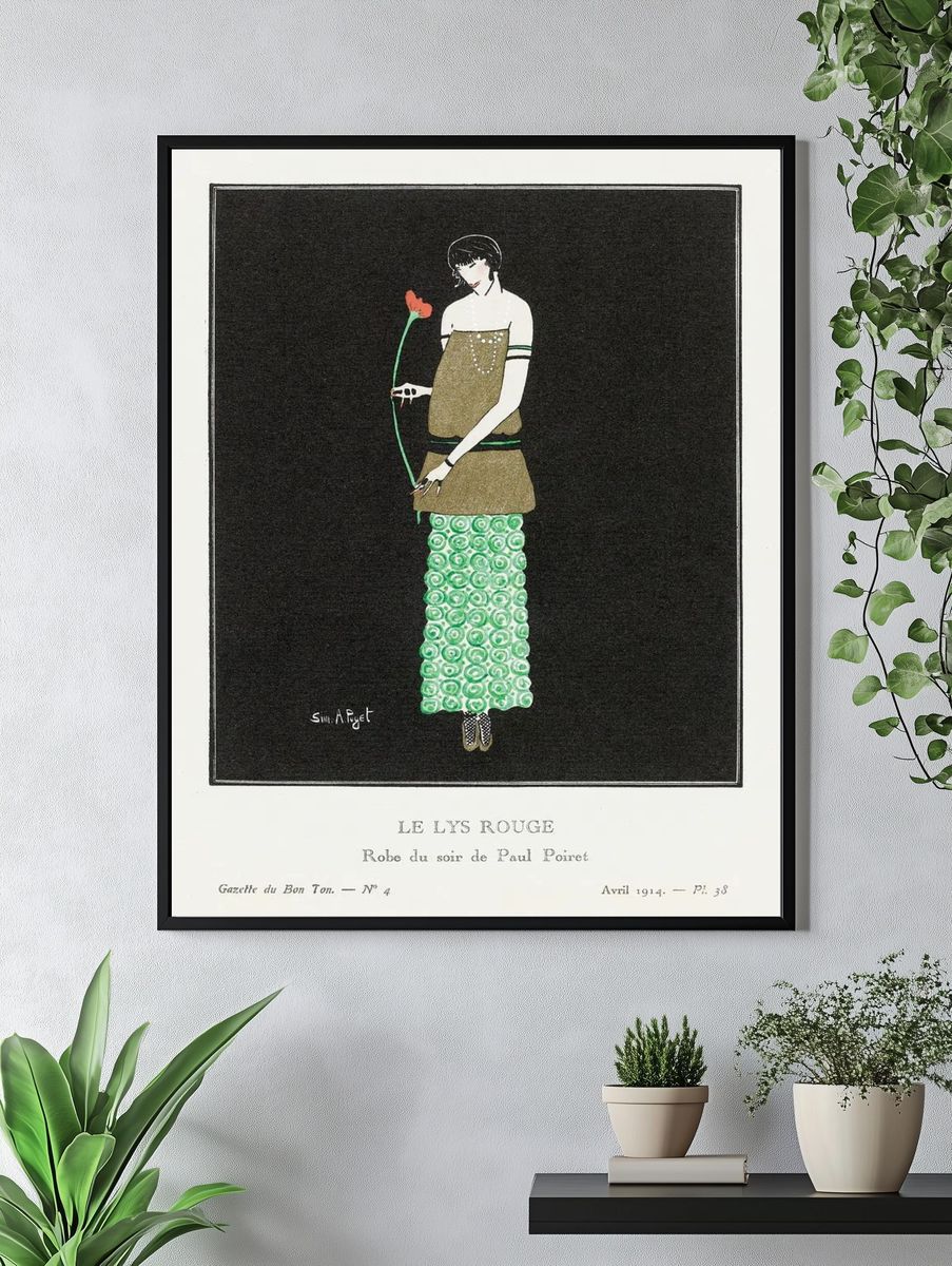 Le Lys Rouge Fashion Poster. — room view 4