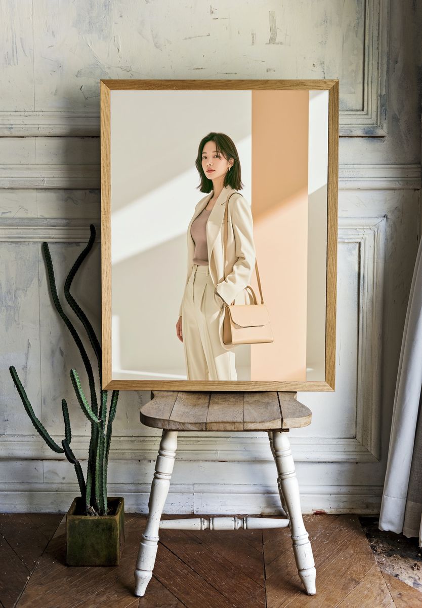 Minimalist Fashion Portrait Poster. — room view 1