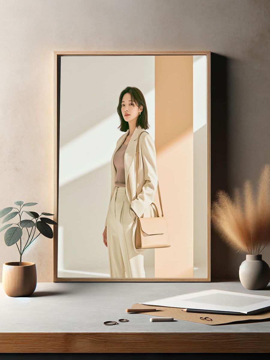 Minimalist Fashion Portrait Poster. — room view 2