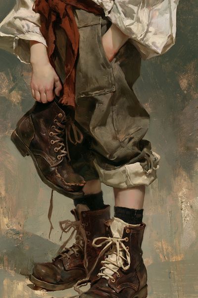Vintage Boots Fashion Poster.