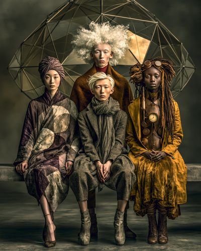 Avant-Garde Portrait Fashion Poster.
