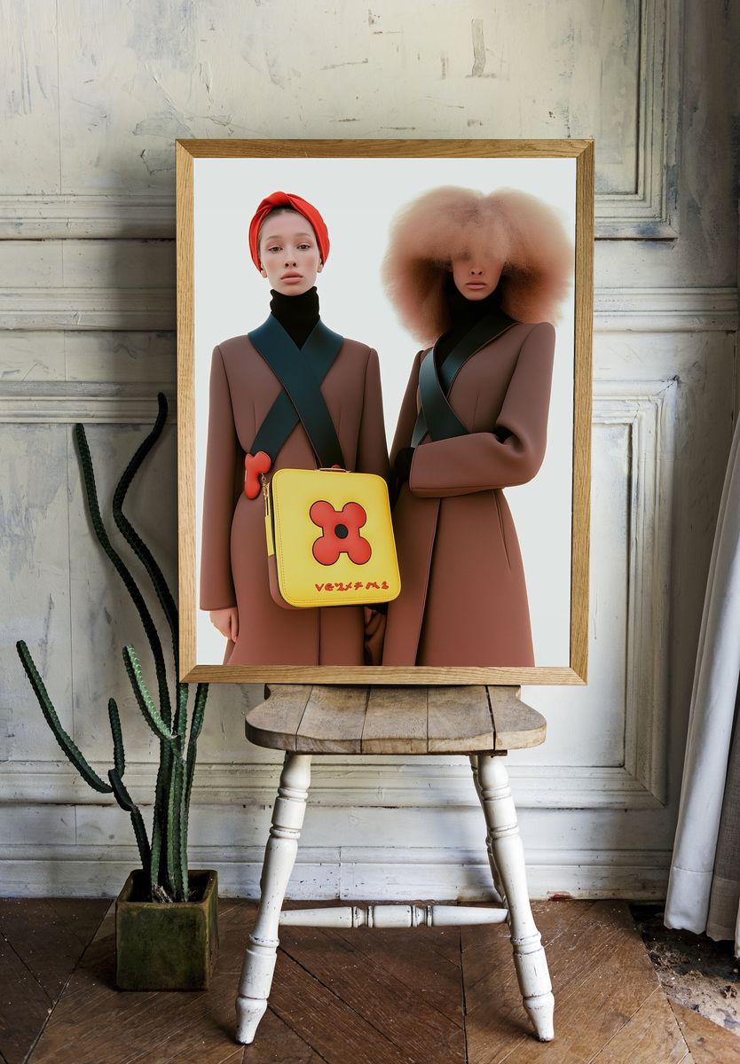 Avant-Garde Fashion Portrait Poster. — room view 1