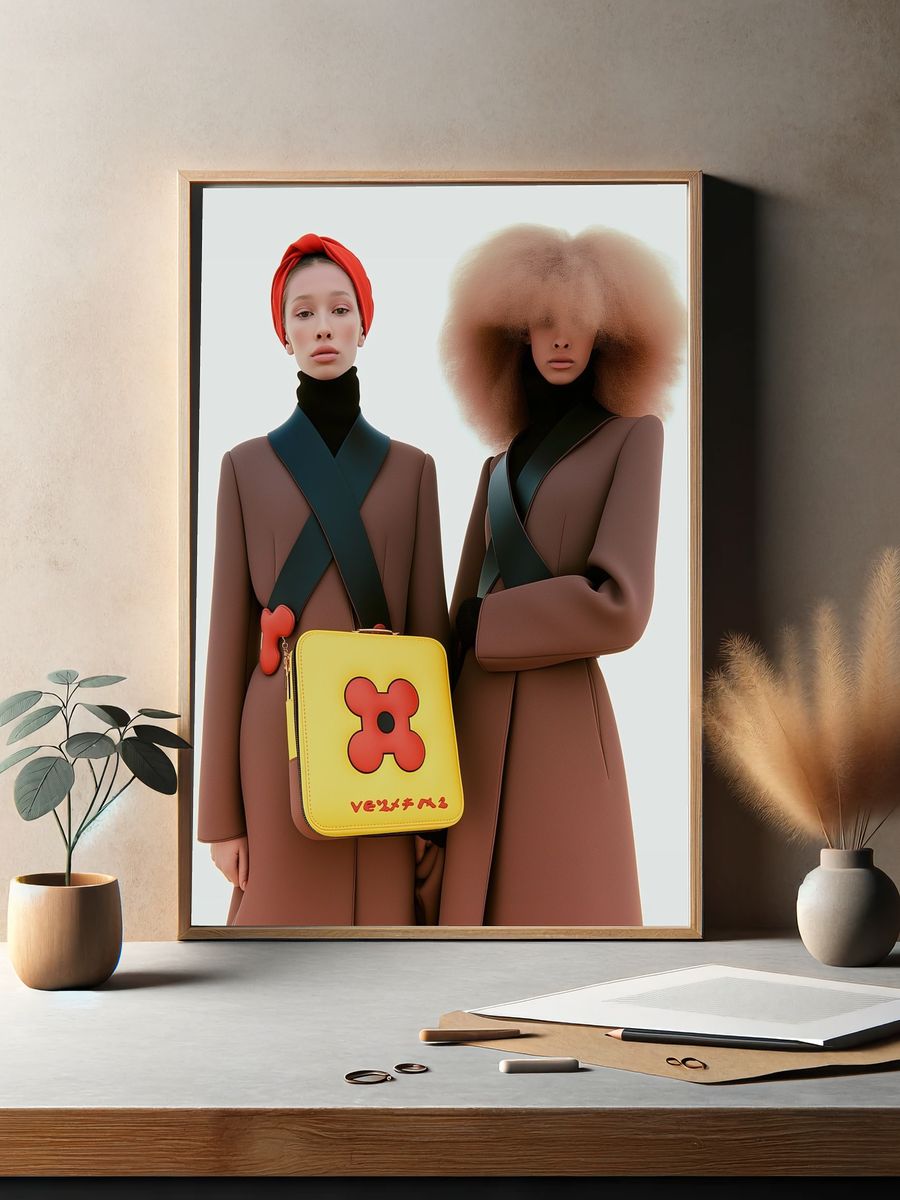 Avant-Garde Fashion Portrait Poster. — room view 2