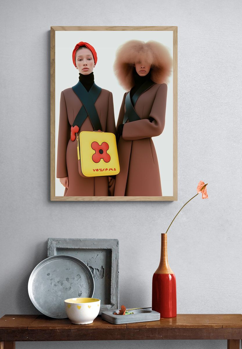 Avant-Garde Fashion Portrait Poster. — room view 3