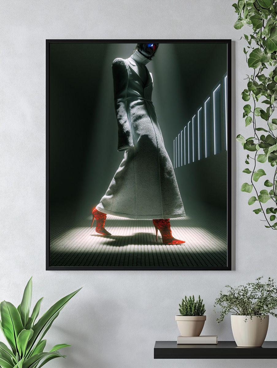 Futuristic Fashion Figure Poster. — room view 4