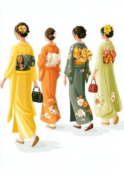 Kimono Fashion Illustration Poster. poster detail