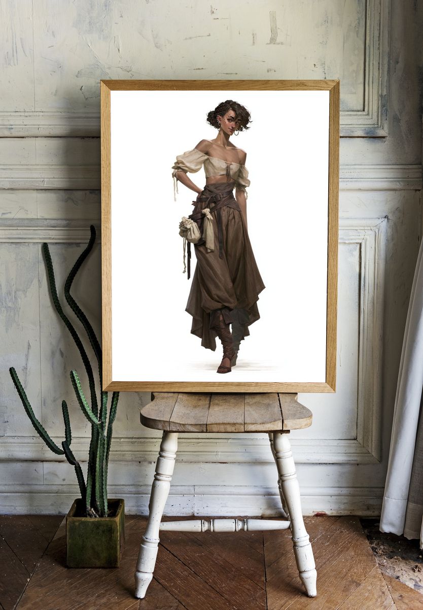 Bohemian Fashion Figure Poster. room preview